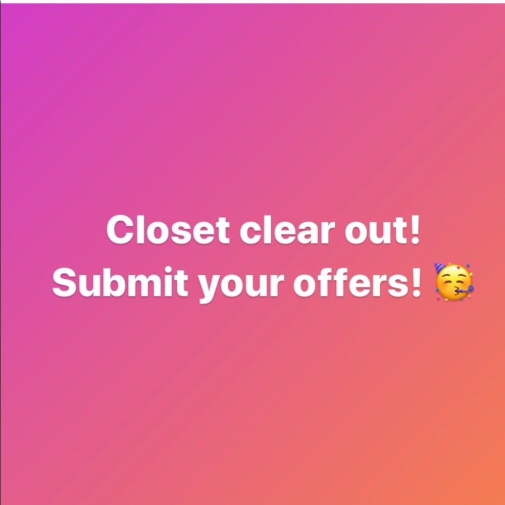 Closet clear out! Make offers!